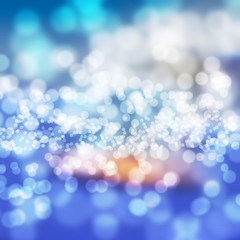 Fototapeta premium bokeh blu e arancione