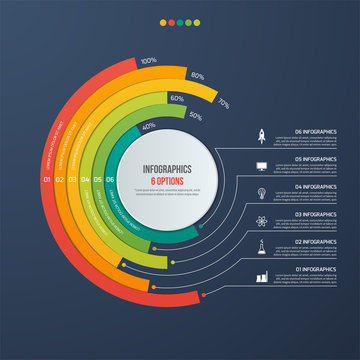 Circle Informative Infographic Design With 6 Options