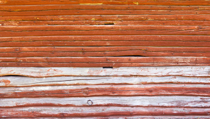 Wall of an log cabin