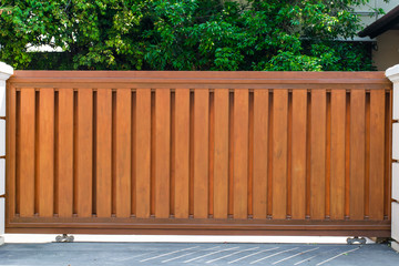 Wooden gate,House gateway 