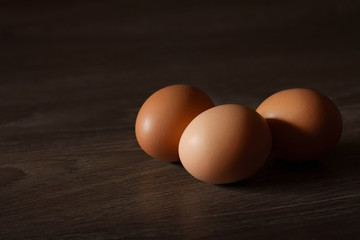 eggs on a black background