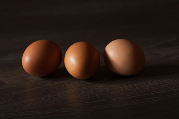 eggs on a black background