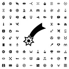 Falling star icon illustration