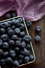 Fresh picked blueberries