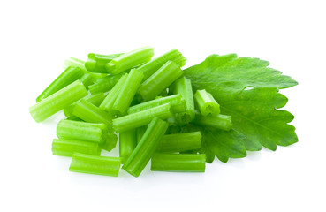 celery on white background