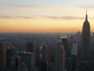 Fototapeta premium New York Skyline in sunset