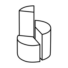 circular statistic with levels icon, vector illustration design