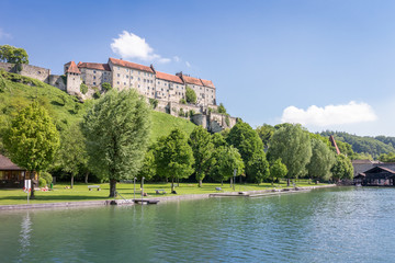 Fototapeta na wymiar Castle of Burghausen in summer, Bavaria, Germany
