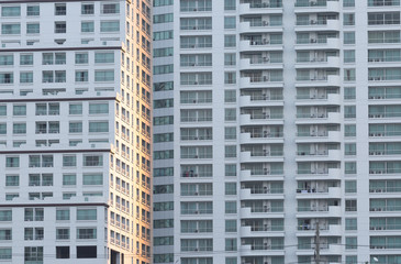 building of people living in city