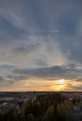 Skyline of a city
