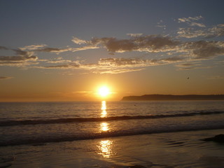 Amazing sunset in San Diego, California