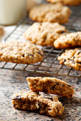 oatmeal chocolate chip cookies.style rustic