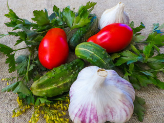 Fresh vegetables on the table
