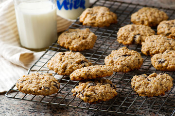 oatmeal chocolate chip cookies.style rustic