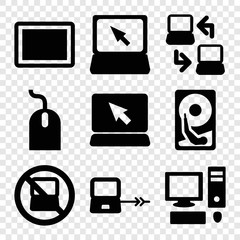 Set of 9 pc filled icons