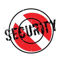 Security rubber stamp. Grunge design with dust scratches. Effects can be easily removed for a clean, crisp look. Color is easily changed.