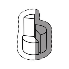 silhouette circular statistic with levels icon, vector illustration design