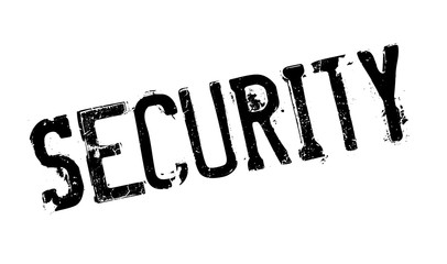 Security rubber stamp. Grunge design with dust scratches. Effects can be easily removed for a clean, crisp look. Color is easily changed.