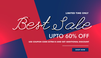 best sale discount voucher banner template vector design background