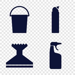 Set of 4 cleaning filled icons