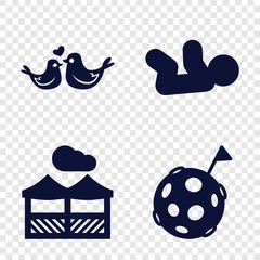 Set of 4 concept filled icons