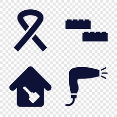 Set of 4 creative filled icons