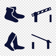 Set of 4 striped filled icons