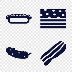 Set of 4 slice filled icons