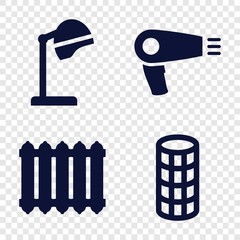 Set of 4 dryer filled icons