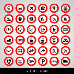 Set social icons on a white background. Vector illustration.