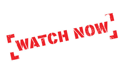 Watch Now rubber stamp. Grunge design with dust scratches. Effects can be easily removed for a clean, crisp look. Color is easily changed.