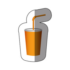 color delicious beverage soda icon, vector illustration image