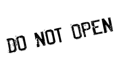 Do Not Open rubber stamp. Grunge design with dust scratches. Effects can be easily removed for a clean, crisp look. Color is easily changed.
