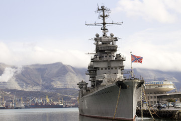 Russian warship in the port of Novorossiysk