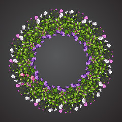 Sweet pea wreath