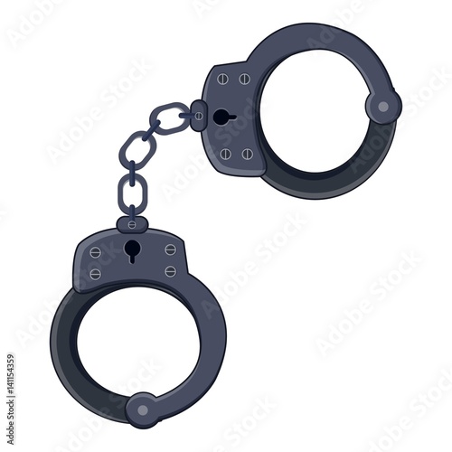 "Handcuffs icon, cartoon style" Stock image and royalty-free vector