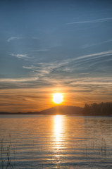 Sundown over an lake