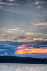 Sundown over an lake