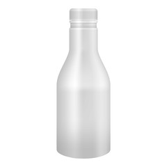 White yogurt or milk plastic bottle mockup
