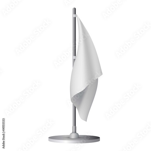 Download "White table flag mockup, realistic style" obrazów ...