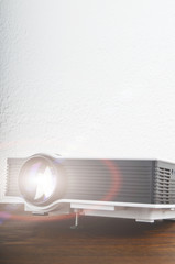 Projector on table