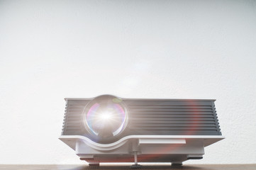 Projector on table