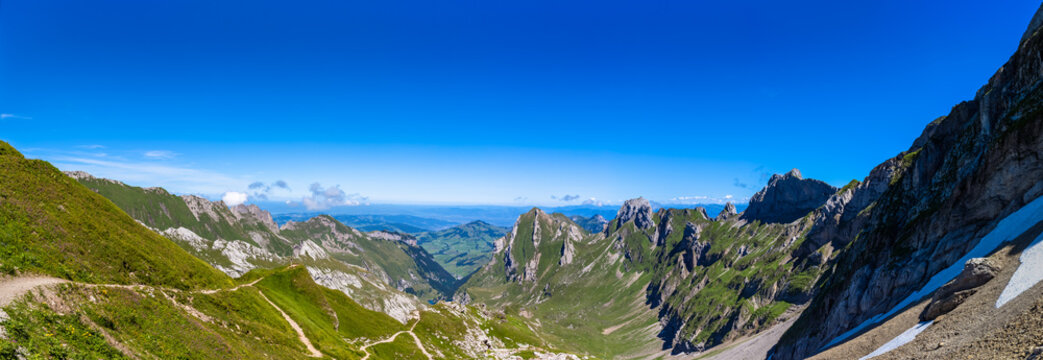 Panorama view of Alpstein Massif