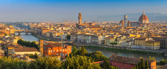 Florence panorama city skyline, Florence, Italy - obrazy, fototapety, plakaty