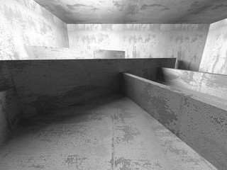 Abstract concrete architecture dark background