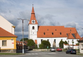 Church  of St. Vaclav in town Netolice, southern Bohenia, Czech republic