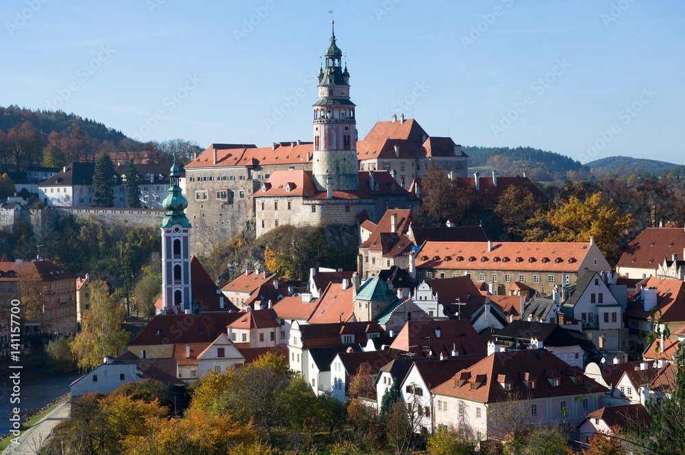 Wall mural Castle and historic town Cesky Krumlov in the southern Bohemia, Czech republic