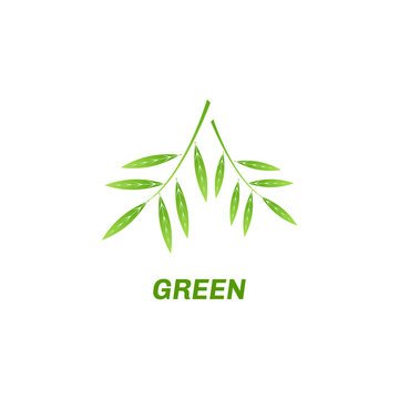 Abstract eco green logo