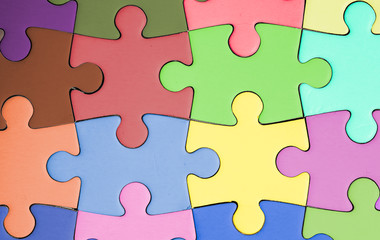 the color of life, jigsaw with colored pieces. hope. solidarity.