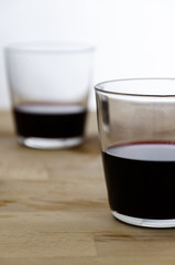 two glass of wine, still life with two glass of red wine. relax. break. life style